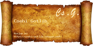 Csehi Gotlib névjegykártya